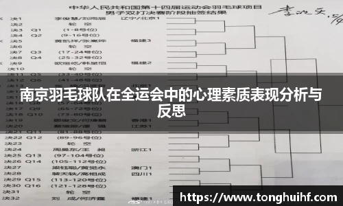 南京羽毛球队在全运会中的心理素质表现分析与反思